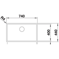 Кухонная мойка Blanco Zerox 700-U Dark Steel 526244 (без клапана-автомата) - Превью изображения №2 — Интернет-магазин Time-Shop