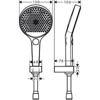 Душевой гарнитур  Hansgrohe Rainfinity 130 3jet 26852700 (белый матовый) - Превью изображения №2 — Интернет-магазин Time-Shop