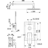 Душевая система  Armatura Logon 5139-501-81 - Превью изображения №2 — Интернет-магазин Time-Shop
