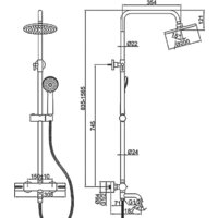 Душевая система  Ledeme L2422 - Превью изображения №2 — Интернет-магазин Time-Shop