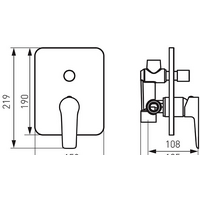 Смеситель Ferro Adore BDR7PBLC (черный/хром) - Превью изображения №2 — Интернет-магазин Time-Shop