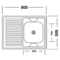 Кухонная мойка КромРус EC-220M RUS (правая) - Превью изображения №3 — Интернет-магазин Time-Shop