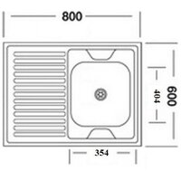 Кухонная мойка КромРус EC-220M RUS (правая) - Превью изображения №2 — Интернет-магазин Time-Shop