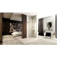 Душевая стенка Rea Aero 90 (золотой/прозрачное стекло) - Превью изображения №2 — Интернет-магазин Time-Shop