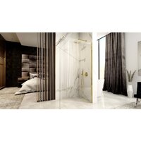 Душевая стенка Rea Aero 90 (золотой/прозрачное стекло) - Превью изображения №4 — Интернет-магазин Time-Shop