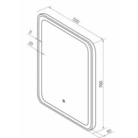  Континент Зеркало Russo Led 50x70 - Превью изображения №2 — Интернет-магазин Time-Shop