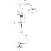 Душевая система  Deante Neo Joko NBJ 01SK - Превью изображения №2 — Интернет-магазин Time-Shop