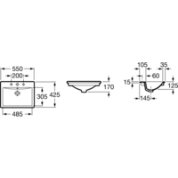 Умывальник Roca Diverta 55x42.5 (327116000) - Превью изображения №3 — Интернет-магазин Time-Shop