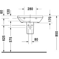 Умывальник Duravit DuraStyle 60x44 (2319600000) - Превью изображения №3 — Интернет-магазин Time-Shop