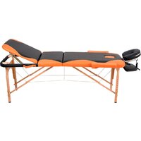 Массажный стол Atlas Sport складной 3-с деревянный 60 см (черно-оранжевый) - Превью изображения №2 — Интернет-магазин Time-Shop