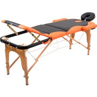 Массажный стол Atlas Sport складной 3-с деревянный 60 см (черно-оранжевый) - Превью изображения №3 — Интернет-магазин Time-Shop
