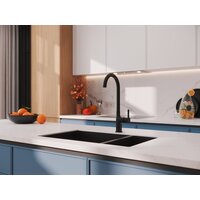 Смеситель Cersanit Elio однорычажный 68261 (черный) - Превью изображения №10 — Интернет-магазин Time-Shop