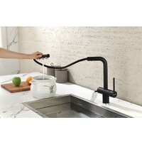 Смеситель Paulmark Serpentine Se213222-418 (черный/черный металлик) - Превью изображения №3 — Интернет-магазин Time-Shop