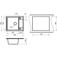 Кухонная мойка Granula GR-6002 (алюминиум) - Превью изображения №3 — Интернет-магазин Time-Shop