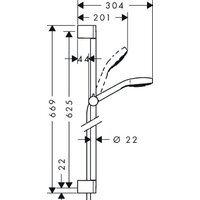 Душевой гарнитур  Hansgrohe Croma Select E [26584400] - Превью изображения №2 — Интернет-магазин Time-Shop