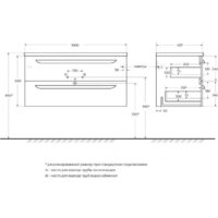  Cezares Тумба под умывальник ECO-CER-N-1000-2C-SO-BO - Превью изображения №2 — Интернет-магазин Time-Shop