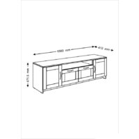 Тумба Mio Tesoro Сириус 2 двери и 2 ящика 156x47 2.02.03.330.3 (дуб сонома) - Превью изображения №5 — Интернет-магазин Time-Shop
