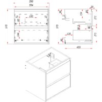  ЗОВ Тумба с умывальником Парма 60 P60LWP0MWMC1B-OL60 (белый матовый) - Превью изображения №4 — Интернет-магазин Time-Shop