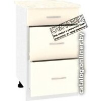 Шкаф напольный Кортекс-мебель Корнелия Лира НШ50р3ш (капучино/мадрид) - Превью изображения №4 — Интернет-магазин Time-Shop