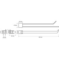 Аксессуары для ванной и туалета Bemeta Organic 167004100 (445мм, черный матовый) - Превью изображения №2 — Интернет-магазин Time-Shop