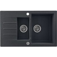 Кухонная мойка Kernau KGS A 6079 1.5B1D Black Metallic - Превью изображения №1 — Интернет-магазин Time-Shop