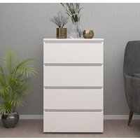 Комод Кортекс-мебель Бари 60 4ш (белый/белый/белый) - Превью изображения №3 — Интернет-магазин Time-Shop