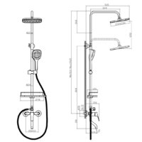Душевая система  Rossinka Silvermix RS29-46 - Превью изображения №2 — Интернет-магазин Time-Shop