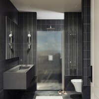 Душевая дверь MaybahGlass 198x60 MGD-802-5 (сатин стекло/хром матовый) - Превью изображения №5 — Интернет-магазин Time-Shop