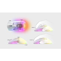 Игровая мышь SteelSeries Aerox 3 Wireless 2022 Edition Ghost - Превью изображения №6 — Интернет-магазин Time-Shop