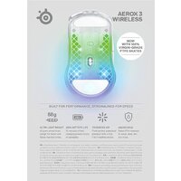 Игровая мышь SteelSeries Aerox 3 Wireless 2022 Edition Ghost - Превью изображения №8 — Интернет-магазин Time-Shop