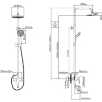 Душевая система  AV Engineering AVJAS16-A080-335 - Превью изображения №2 — Интернет-магазин Time-Shop