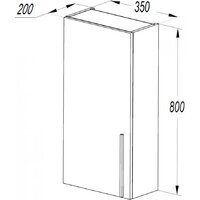  Акватон Шкаф-полупенал для ванной Амели 1A268403AEE20 - Превью изображения №2 — Интернет-магазин Time-Shop