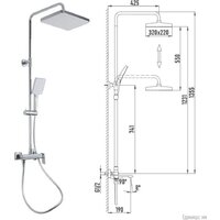 Душевая система  FRAP F2484 - Превью изображения №11 — Интернет-магазин Time-Shop