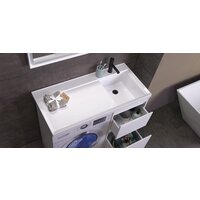  Belux Тумба под умывальник Ока Н 44-02 (1, белый глянец) - Превью изображения №4 — Интернет-магазин Time-Shop