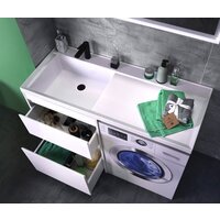  Belux Тумба под умывальник Ока Н 44-02 (1, белый глянец) - Превью изображения №3 — Интернет-магазин Time-Shop