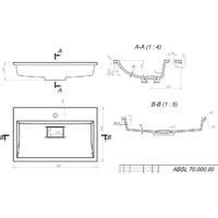 Умывальник Versalia Absolute 70 Black - Превью изображения №3 — Интернет-магазин Time-Shop