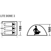 Треккинговая палатка Jungle Camp Lite Dome 3 (синий/серый) - Превью изображения №7 — Интернет-магазин Time-Shop