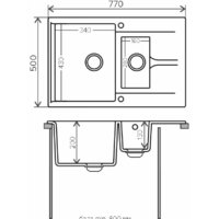 Кухонная мойка Polygran Brig-770 (черный 16) - Превью изображения №2 — Интернет-магазин Time-Shop