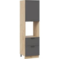 Трия Лорас 1П6Я2 с одной дверью и двумя ящиками (дуб крафт золотой/холст вулкан)