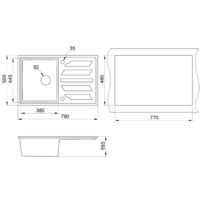 Кухонная мойка Granula 8002 (арктик) - Превью изображения №2 — Интернет-магазин Time-Shop