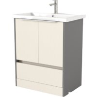 Дабер Тумба под умывальник 017 Cersanit Como 70 Т17.7С.0.19Б (бежевый/серый/ручка белая)