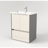  Дабер Тумба под умывальник 017 Cersanit Como 70 Т17.7С.0.19Б (бежевый/серый/ручка белая) - Превью изображения №2 — Интернет-магазин Time-Shop