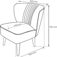 Интерьерное кресло Mio Tesoro Унельма (Twist 12 Petrol Turquoise) - Превью изображения №3 — Интернет-магазин Time-Shop