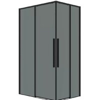 Душевая дверь Grossman Galaxy 90x195 1/2.K33.01.90.21.10 (черный матовый/тонированное стекло) - Превью изображения №2 — Интернет-магазин Time-Shop
