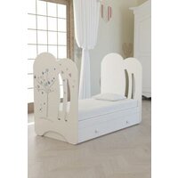 Классическая детская кроватка VDK Wind Tree маятник с ящиком (белый) - Превью изображения №3 — Интернет-магазин Time-Shop