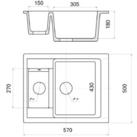 Кухонная мойка Wisent 580-28WQ (с сифоном GER011) - Превью изображения №7 — Интернет-магазин Time-Shop