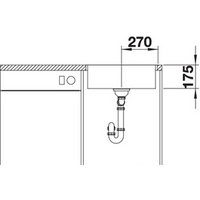 Кухонная мойка Blanco Zerox 500-IF Dark Steel 526245 (без клапана-автомата) - Превью изображения №2 — Интернет-магазин Time-Shop