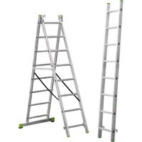 Лестница-стремянка Новая высота NV 223 алюминиевая трёхсекционная 3x8 ступеней - Превью изображения №6 — Интернет-магазин Time-Shop