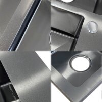 Кухонная мойка AKS Прямоугольная 78x48 левая (графит) - Превью изображения №2 — Интернет-магазин Time-Shop