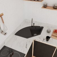 Кухонная мойка Kernau KGS B 90 1B1D Black Metallic - Превью изображения №2 — Интернет-магазин Time-Shop